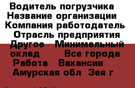 Водитель погрузчика › Название организации ­ Компания-работодатель › Отрасль предприятия ­ Другое › Минимальный оклад ­ 1 - Все города Работа » Вакансии   . Амурская обл.,Зея г.